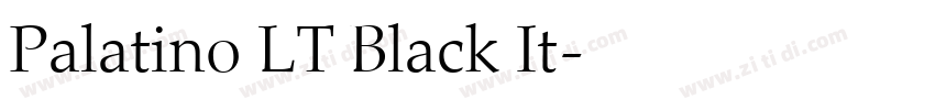 Palatino LT Black It字体转换
